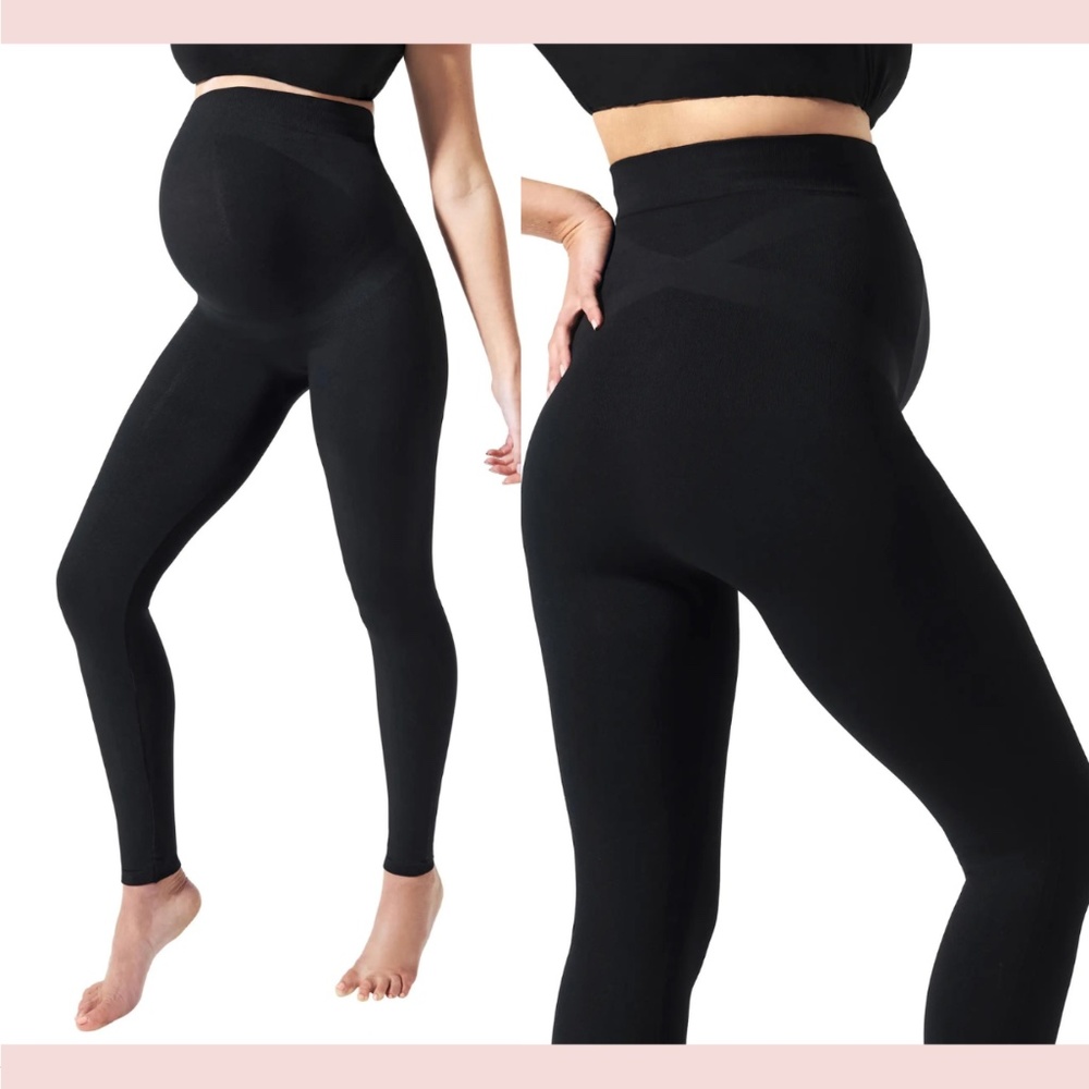 NWT $74 BLANQI [ XL‎ ] Everyday Maternity Belly Support Leggings Black